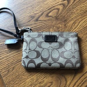 Brown coach wristlet